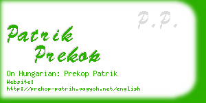 patrik prekop business card